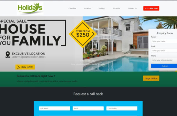 Free Download Real Estate Landing Page